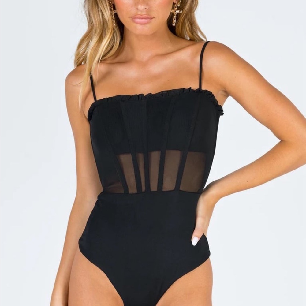 Princess Polly Cartia Black Lace Bodysuit